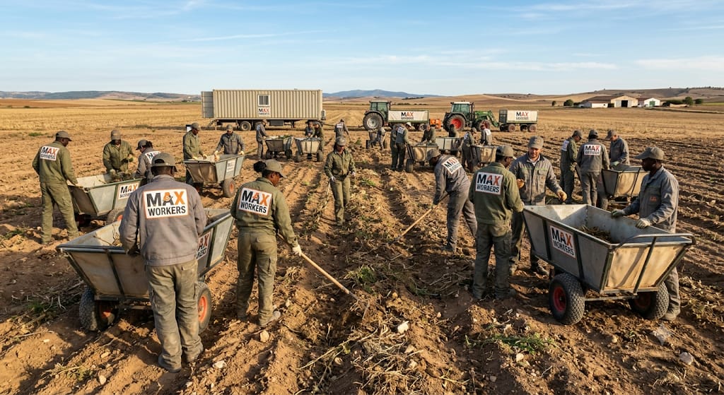 Équipes Max Workers sur le terrain