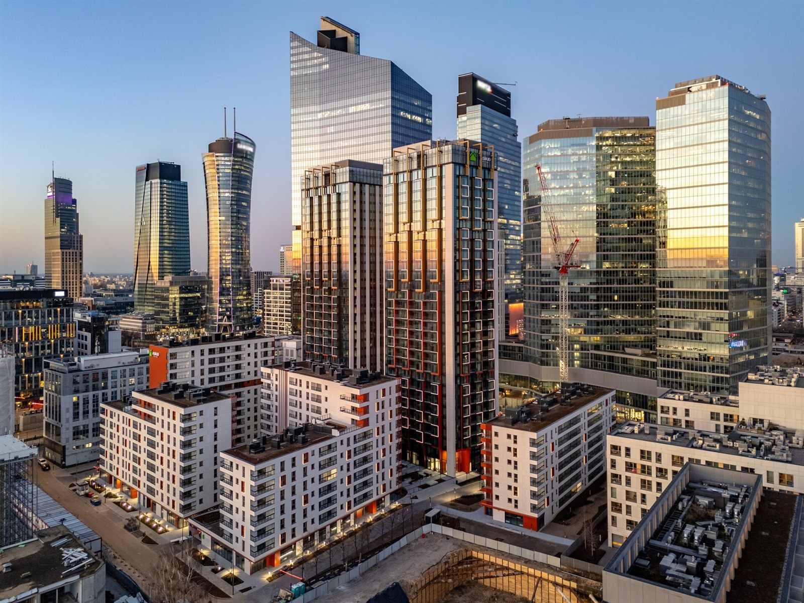 Complexe Towarowa Towers et le quartier d'affaires de Wola, Varsovie